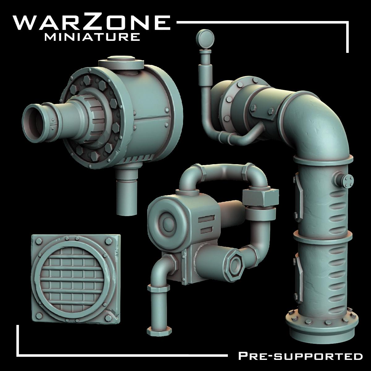 Kitbash / Kitbash Wasteland Kitbash Vol. 02, Grimdark Conversion Parts and Basing Materials Sculpted by WarZone Miniature