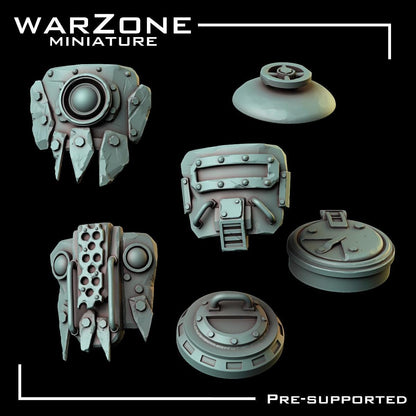 Orkaz vehicle / Ork Rustroller, Grimdark Orkish Menace Sculpted by WarZone Miniature, Scaled for Sci-Fi Miniature Wargames