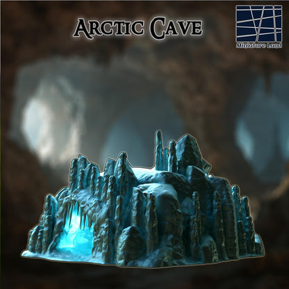Arctic cave - Tabletop Terrain - 28 MM, Tabletop 3D Printed Terrain by MiniatureLand, Perfect for Wargaming and RPGs