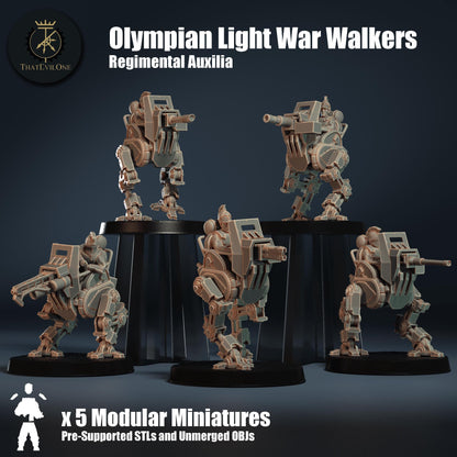 Olympian Light War Walker, Imperial Guard, monopose Sci-Fi warriors by ThatEvilOne, Sci-fi Wargames Guard Proxy