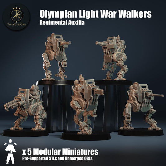 Olympian Light War Walker, Imperial Guard, monopose Sci-Fi warriors by ThatEvilOne, Sci-fi Wargames Guard Proxy
