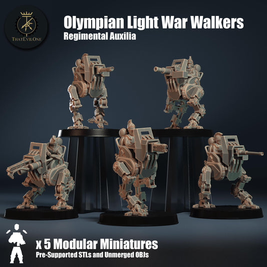 Olympian Light War Walker, Imperial Guard, monopose Sci-Fi warriors by ThatEvilOne, Sci-fi Wargames Guard Proxy