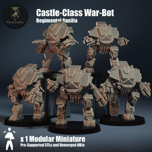 Castle-Class War-Bot, Imperial Guard, monopose Sci-Fi warriors by ThatEvilOne