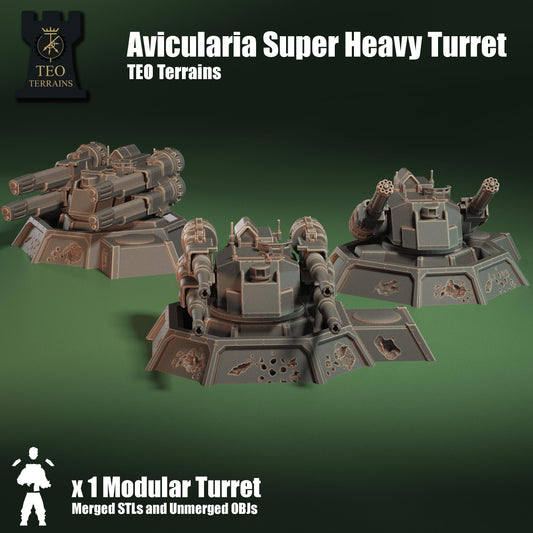 Avicularia Super Heavy Turret - TEO Terrains, multipart modular Sci-Fi terrain by ThatEvilOne, Sci-Fi Wargames Imperial Proxy