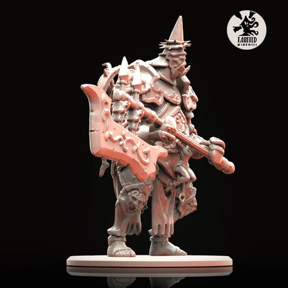 Temple Headsman, Chaotic Marine Monopose Miniatures Sculpted by Tainted Windmill for Wargames set in the Grimdark Future