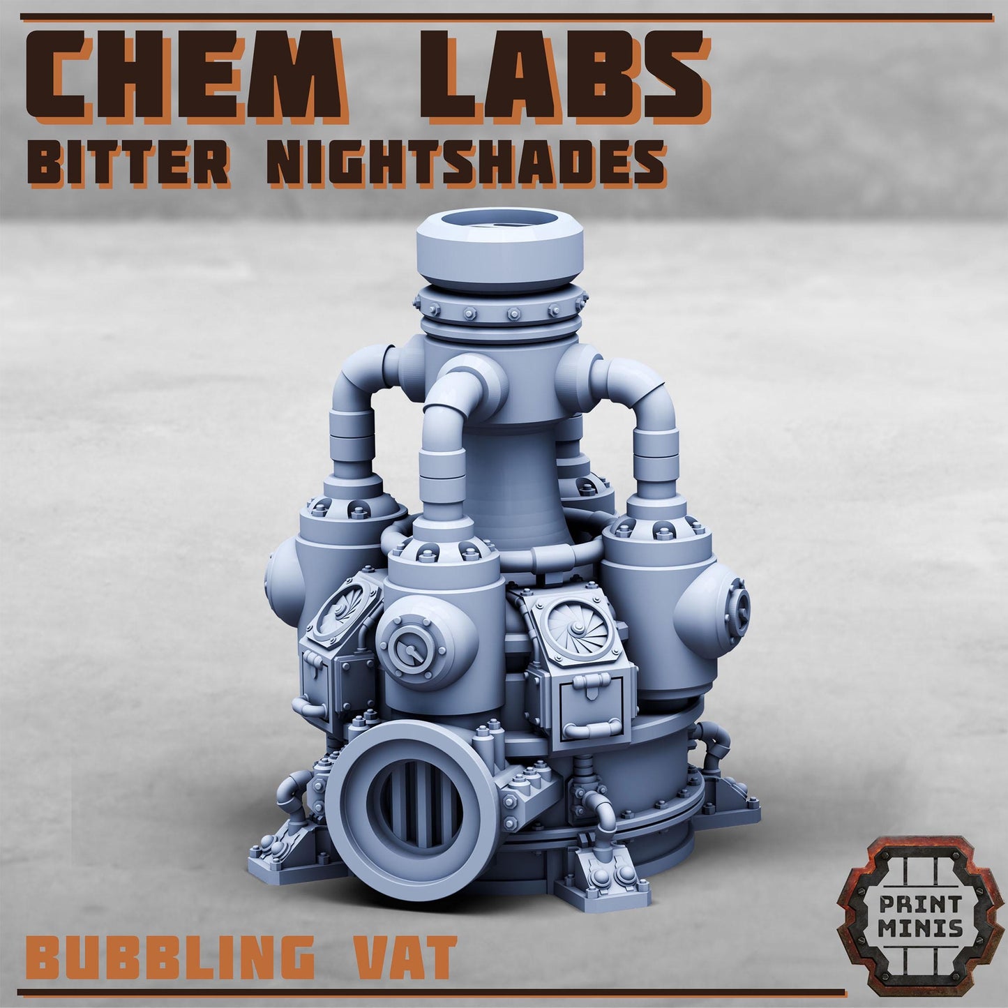Chem Laboratory - Bitter Nightshades - Sci-Fi Space Industrial Terrain by Print Minis - Entire set