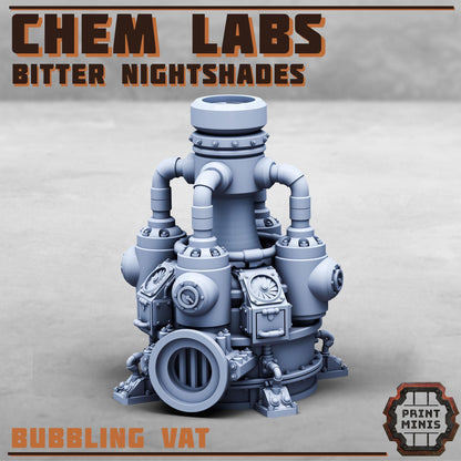 Chem Laboratory - Bitter Nightshades - Sci-Fi Space Industrial Terrain by Print Minis - Entire set
