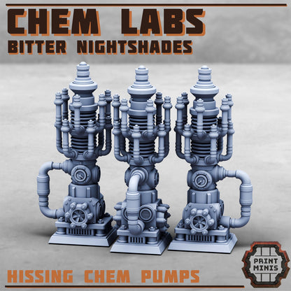 Chem Laboratory - Bitter Nightshades - Sci-Fi Space Industrial Terrain by Print Minis - Entire set