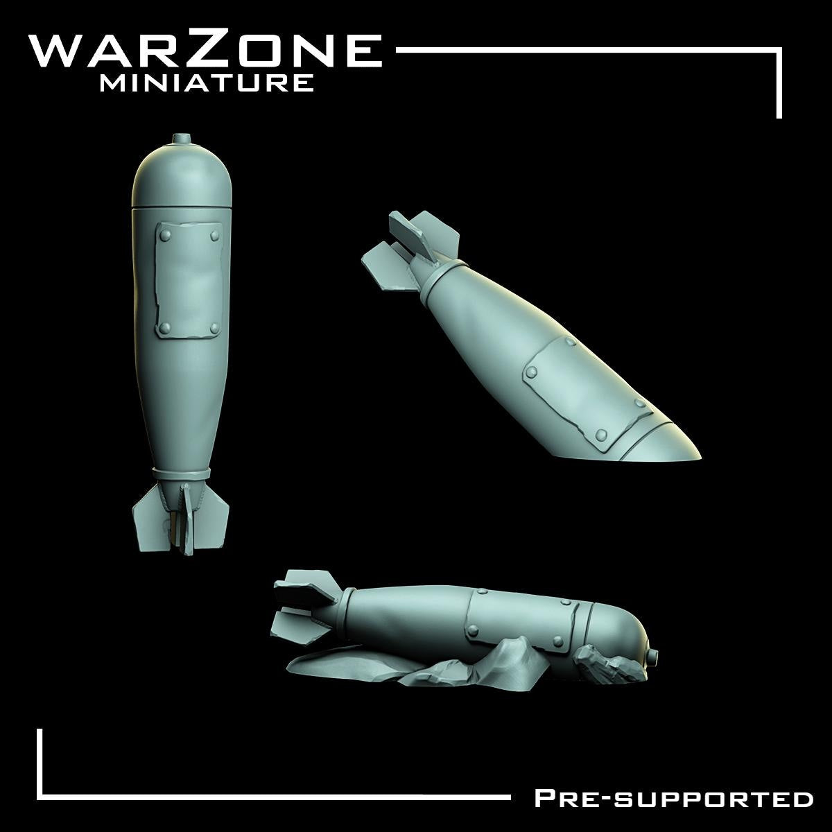 Grimdark Ork Sci-Fi Missiles and Bombs, Conversion Parts by WarZone Miniature