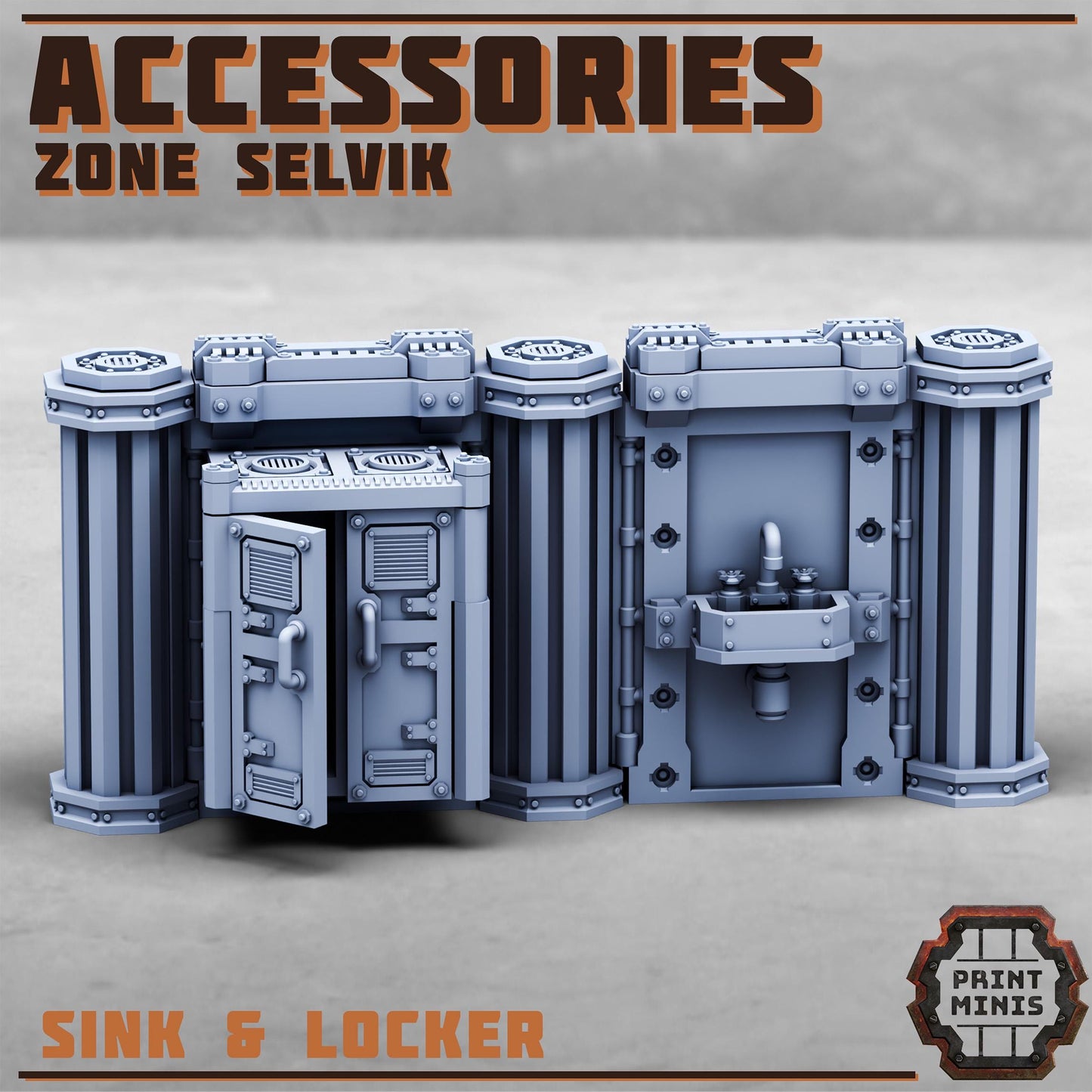 Chem Laboratory - Bitter Nightshades - Sci-Fi Space Industrial Terrain by Print Minis - Entire set