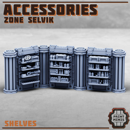 Chem Laboratory - Bitter Nightshades - Sci-Fi Space Industrial Terrain by Print Minis - Entire set