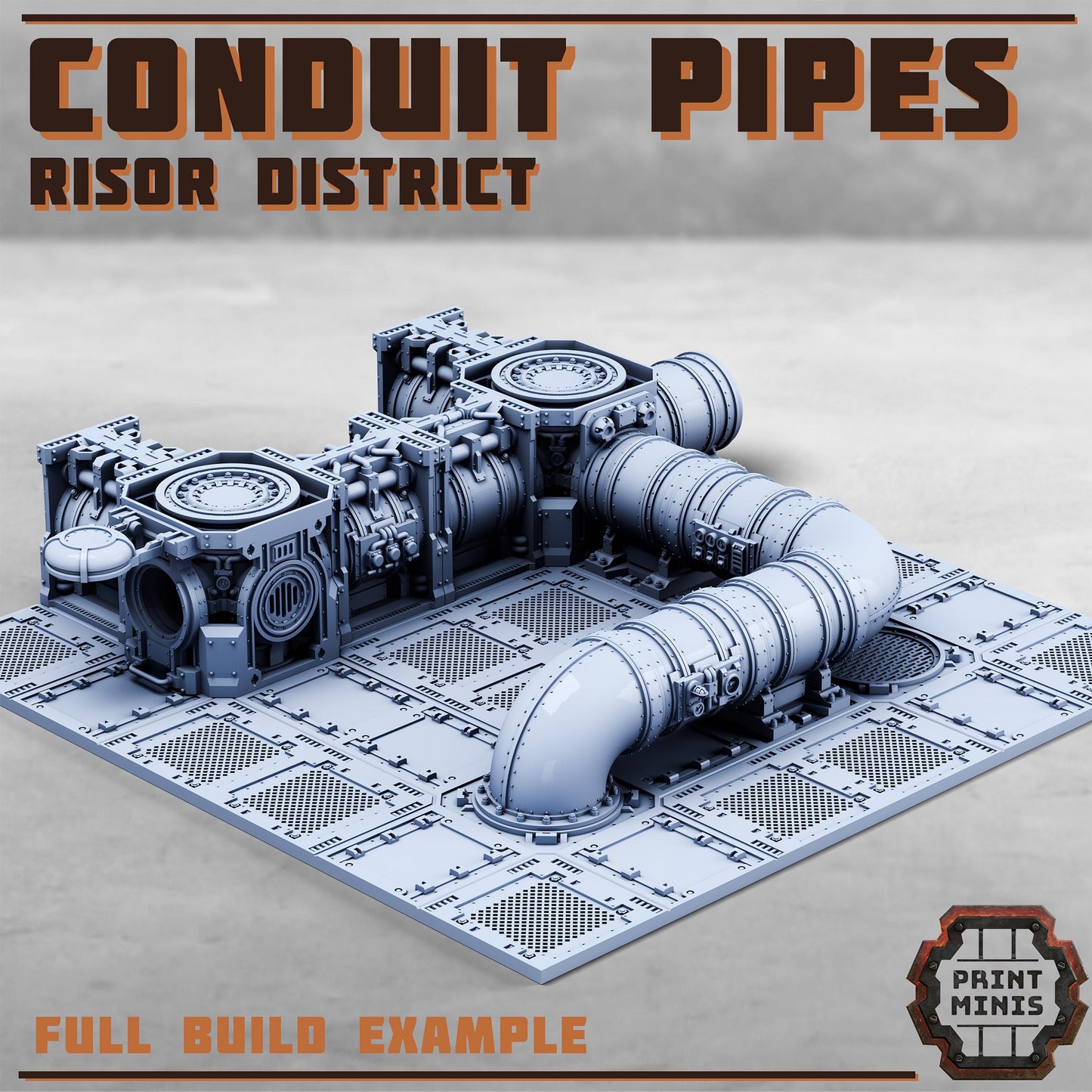Conduit Pipes - Risor District - Sci-Fi Space Industrial Terrain