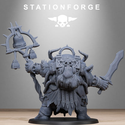 Corrupted Lord of the Filth, Chaotic Daemonic Monopose Miniatures Sculpted by STATIONFORGE  for Wargames set in the Grimdark Future