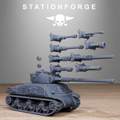 FreeGuard Battle Tank - GrimGuard Heavy Tank, Sci-Fi Space Guard Soldiers by STATIONFORGE