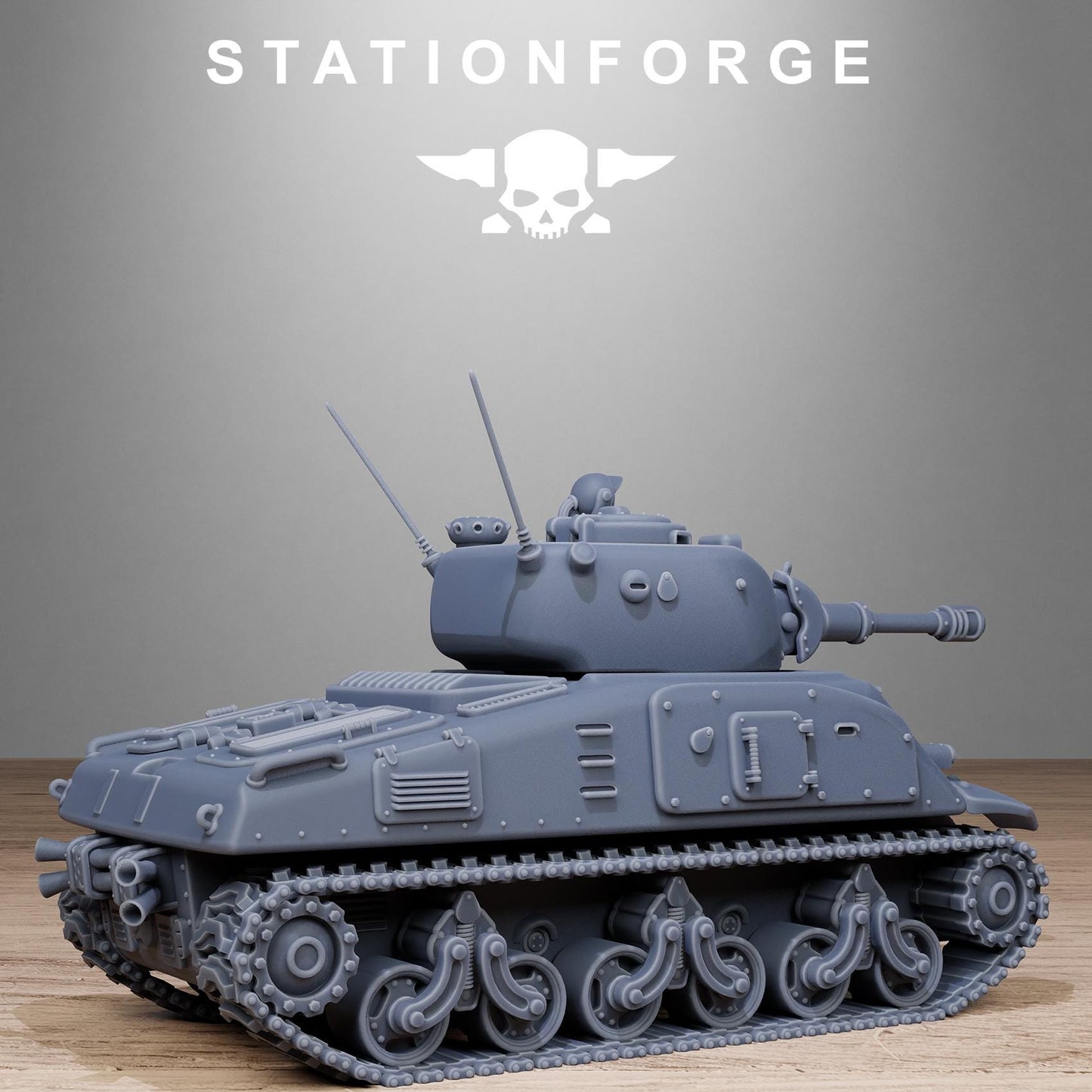 FreeGuard Battle Tank - GrimGuard Heavy Tank, Sci-Fi Space Guard Soldiers by STATIONFORGE
