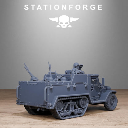 FreeGuard Half Track, Modular Sci-Fi Guardsmen Vehicle by STATIONFORGE, Sci-fi Wargames Proxy, Imperial Guard Transport Truck