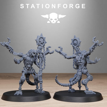 Raticus Technoclaw, Space Techno-Rats, monopose Sci-Fi warriors by STATIONFORGE, Sci-Fi Wargames Rat-Themed Grimdark miniatures