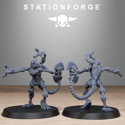 Raticus Technoclaw, Space Techno-Rats, monopose Sci-Fi warriors by STATIONFORGE, Sci-Fi Wargames Rat-Themed Grimdark miniatures