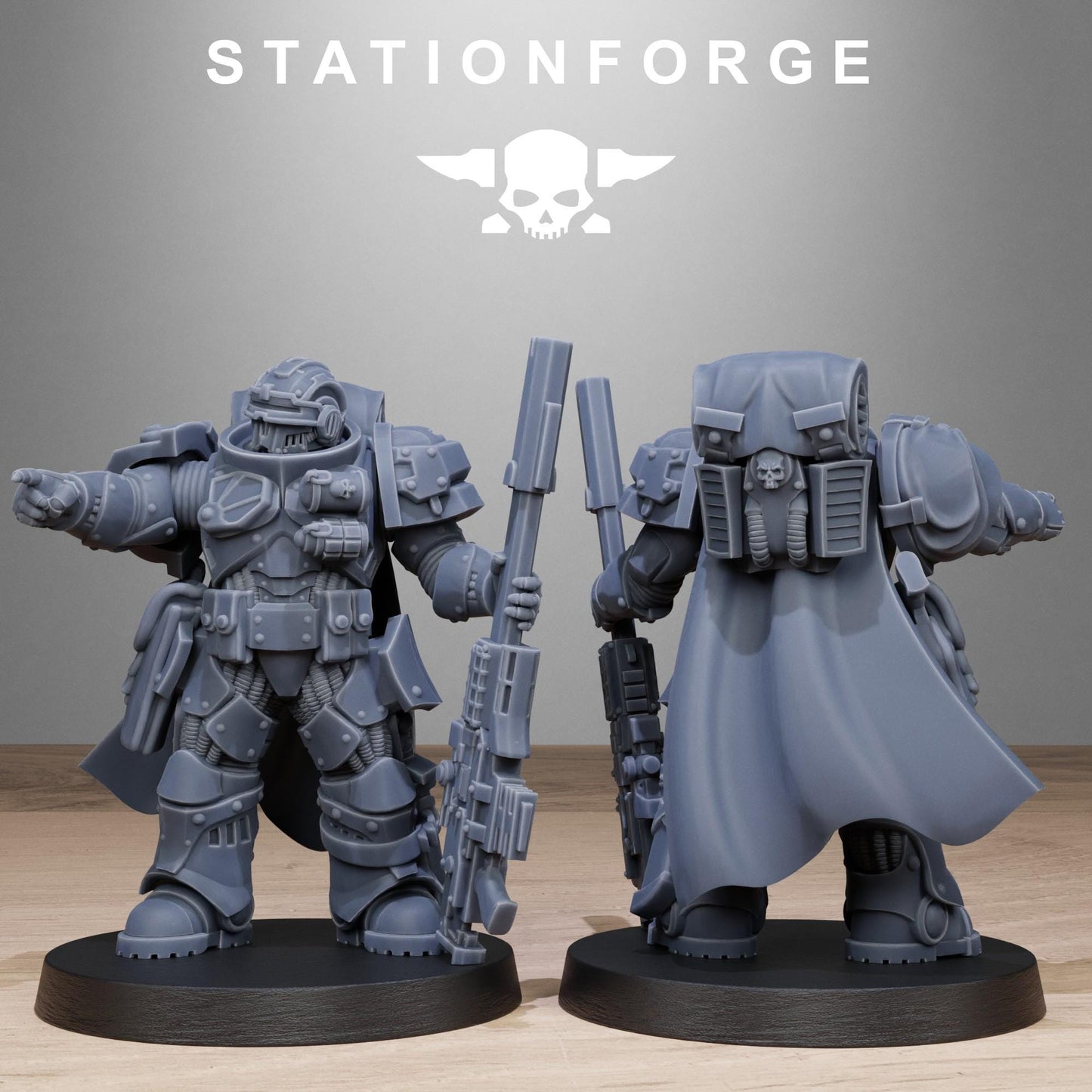 Socratis Snipers, Modular Sci-Fi Marine warriors by STATIONFORGE, Grimdark Wargames Proxy