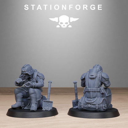 GrimGuard Chill Squad, Death Korps Proxy, Sci-Fi Wargames Miniatures by STATIONFORGE