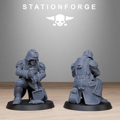 GrimGuard Chill Squad, Death Korps Proxy, Sci-Fi Wargames Miniatures by STATIONFORGE