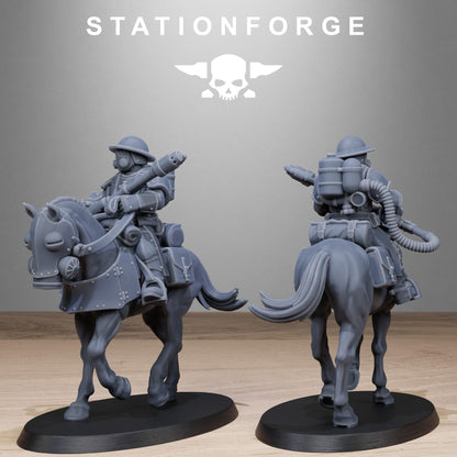 RoyalGuard Cavalry Modular Set Miniatures by STATIONFORGE,  Imperial guard cavalry regiment