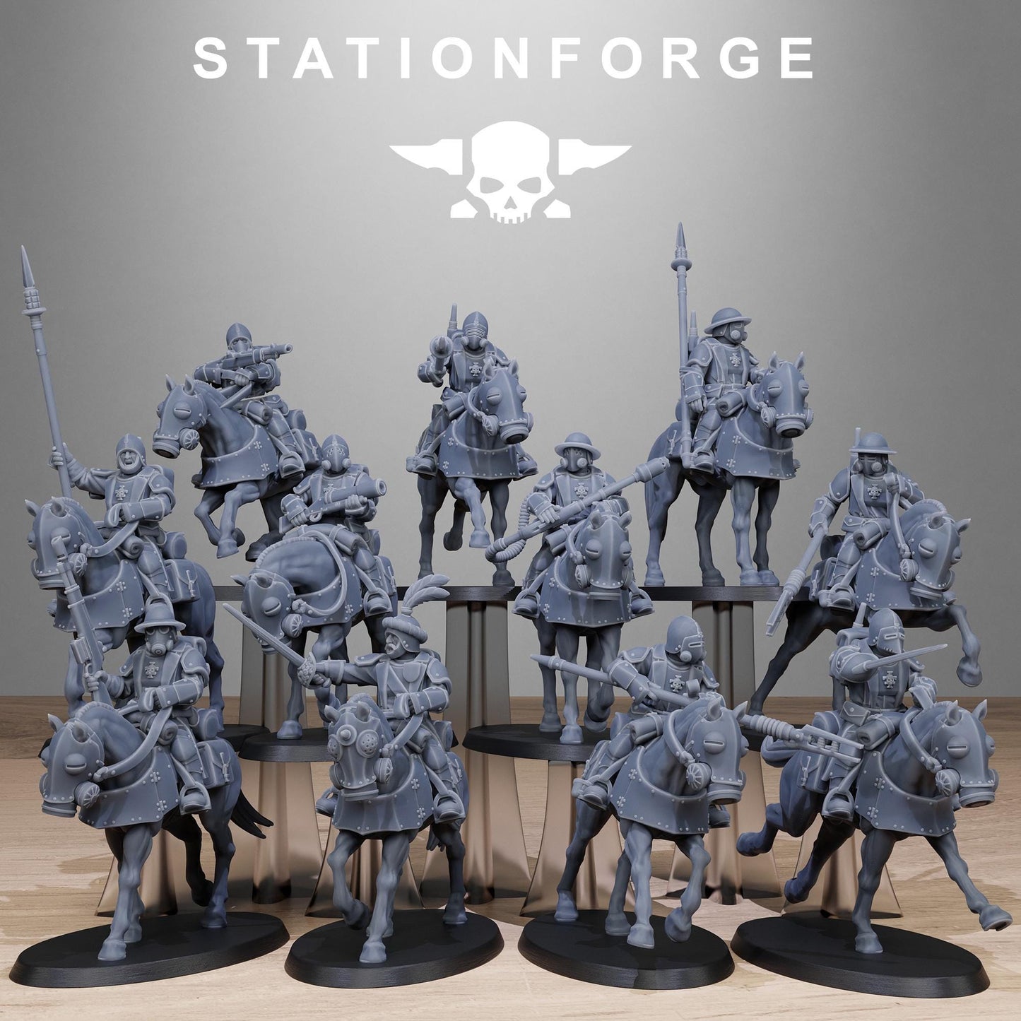 RoyalGuard Cavalry Modular Set Miniatures by STATIONFORGE,  Imperial guard cavalry regiment