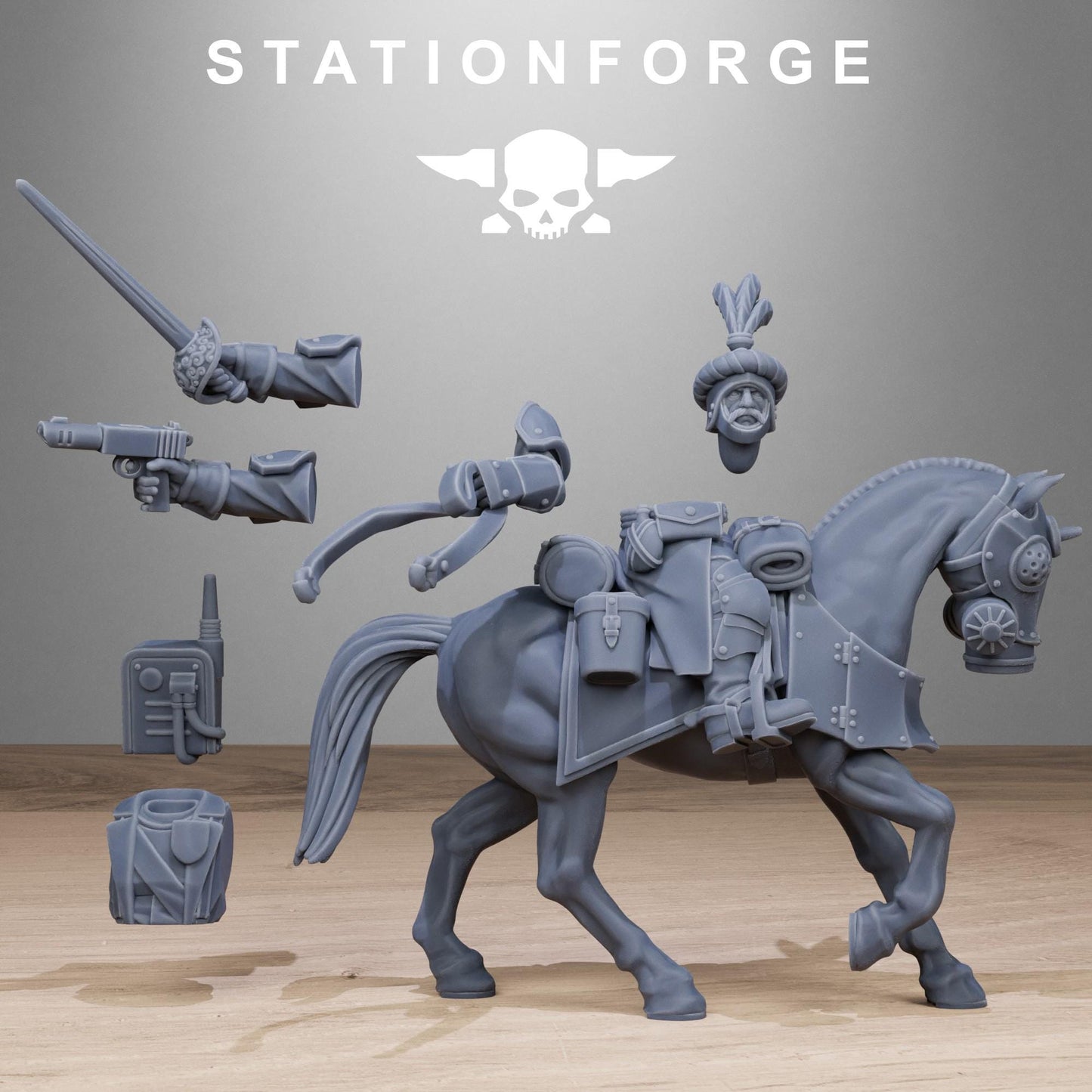 RoyalGuard Cavalry Modular Set Miniatures by STATIONFORGE,  Imperial guard cavalry regiment