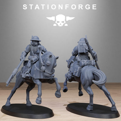 RoyalGuard Cavalry Modular Set Miniatures by STATIONFORGE,  Imperial guard cavalry regiment