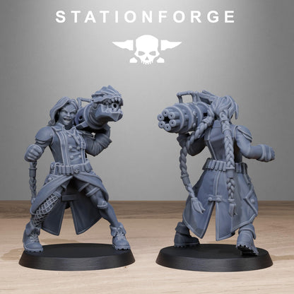 GrimGuard Sisters, Death Korps Proxy, Sci-Fi Wargames Miniatures by STATIONFORGE