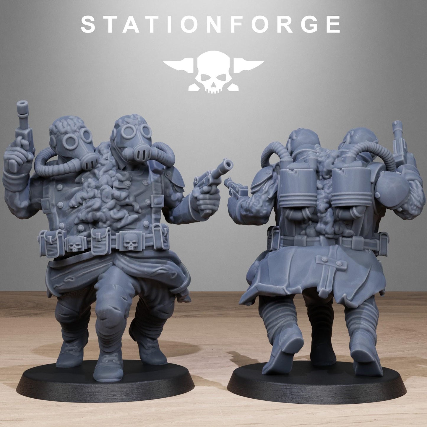 GrimGuard Radioactive Mutants, Death Korps Proxy, Sci-Fi Wargames Miniatures by STATIONFORGE