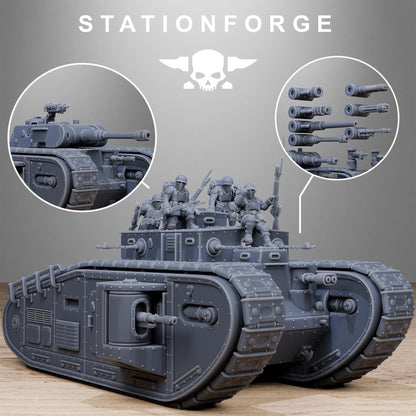 FreeGuard Heavy Tank - GrimGuard Heavy Tank, Sci-Fi Space Guard Soldiers by STATIONFORGE