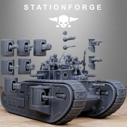 FreeGuard Heavy Tank - GrimGuard Heavy Tank, Sci-Fi Space Guard Soldiers by STATIONFORGE