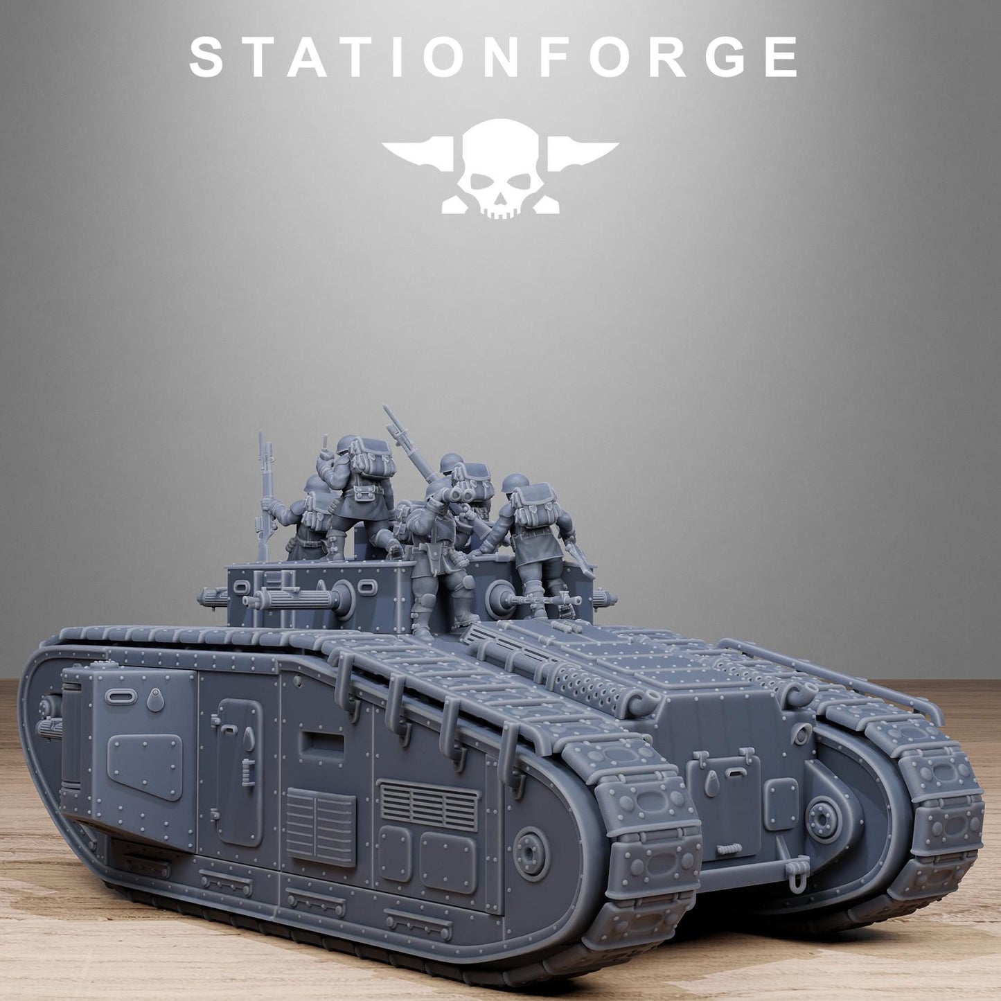 FreeGuard Heavy Tank - GrimGuard Heavy Tank, Sci-Fi Space Guard Soldiers by STATIONFORGE