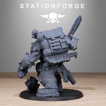 Orkaz Assassin, Space-Faring Orkish Menace Sculpted by STATIONFORGE, Grimdark Compatible, Sci-Fi Wargame Scale