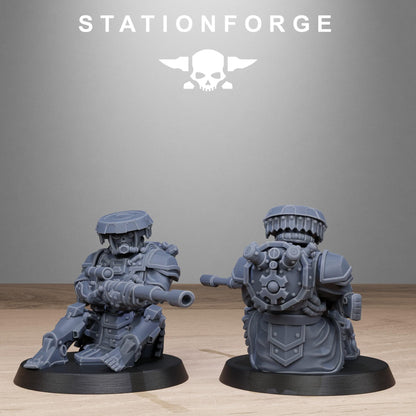 Scavenger Snipers, Space Techno-bots, modular Sci-Fi warriors by STATIONFORGE, Sci-Fi Wargames Cyber-themed Grimdark miniatures