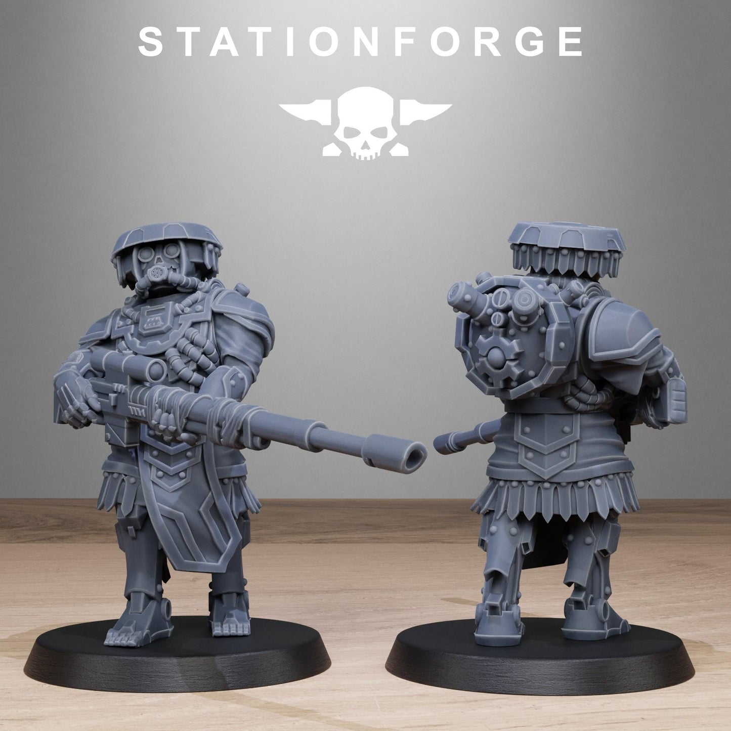 Scavenger Snipers, Space Techno-bots, modular Sci-Fi warriors by STATIONFORGE, Sci-Fi Wargames Cyber-themed Grimdark miniatures