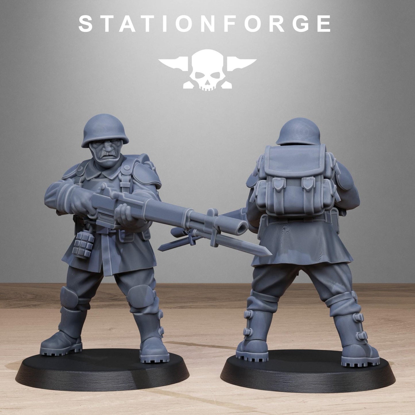 FreeGuard Infantry, Imperial Guard Proxy, Sci-Fi Wargames Miniatures by STATIONFORGE
