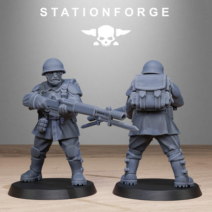 FreeGuard Infantry, Imperial Guard Proxy, Sci-Fi Wargames Miniatures by STATIONFORGE