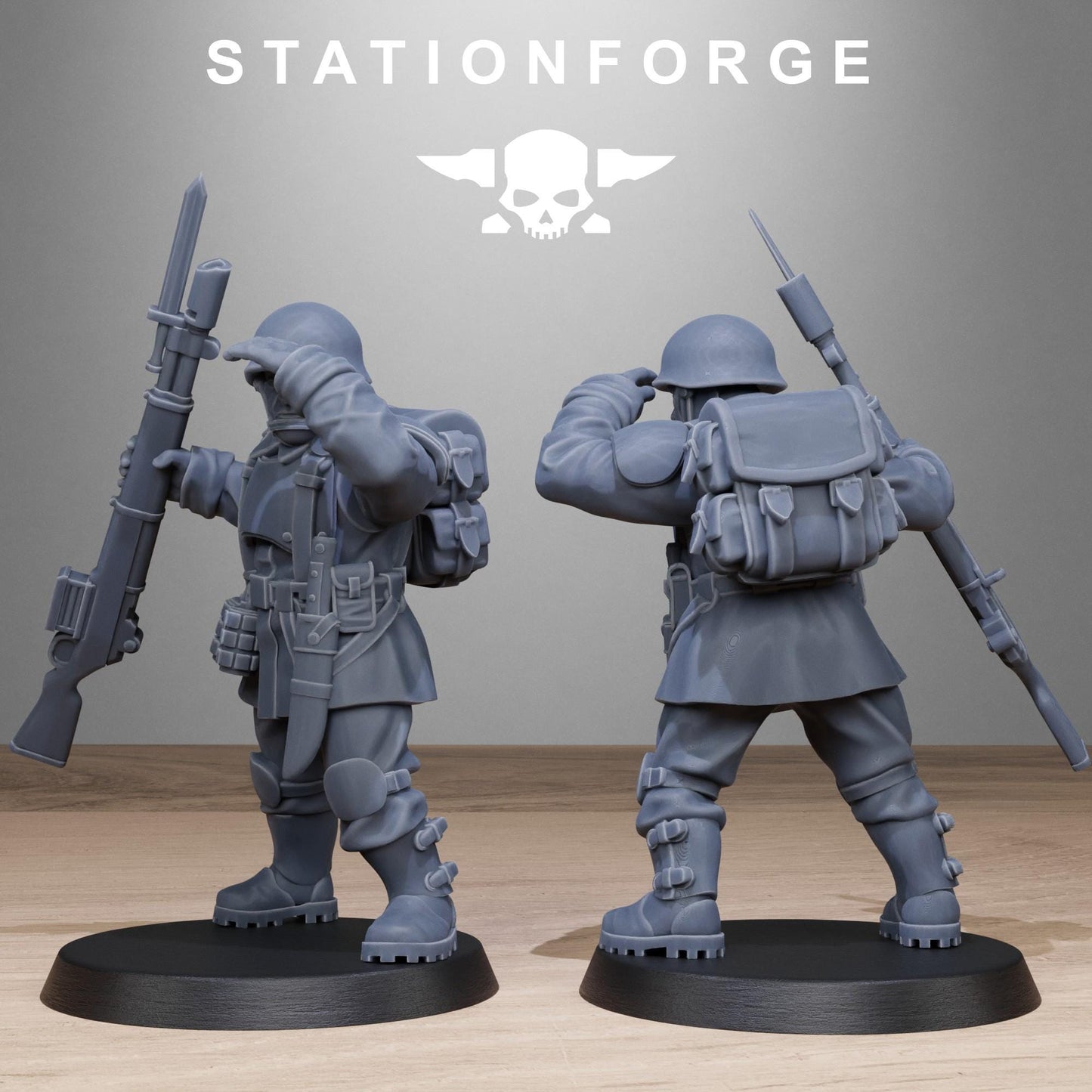 FreeGuard Infantry, Imperial Guard Proxy, Sci-Fi Wargames Miniatures by STATIONFORGE