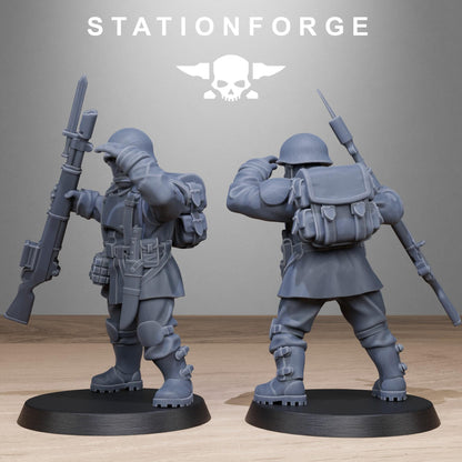 FreeGuard Infantry, Imperial Guard Proxy, Sci-Fi Wargames Miniatures by STATIONFORGE