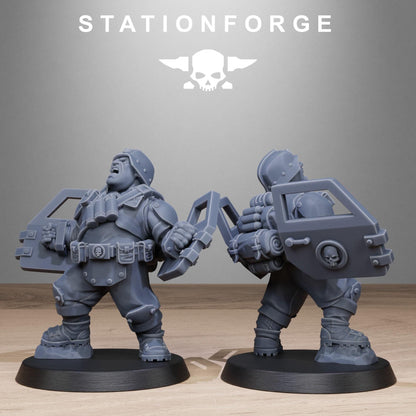 GrimGuard Jungle Fighter Mutants, Imperial Guard Proxy, Sci-Fi Wargames Miniatures by STATIONFORGE