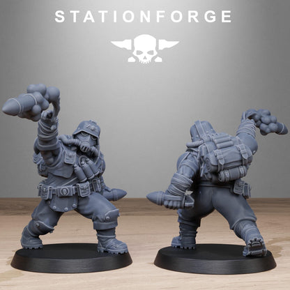 GrimGuard Jungle Fighter Mutants, Imperial Guard Proxy, Sci-Fi Wargames Miniatures by STATIONFORGE