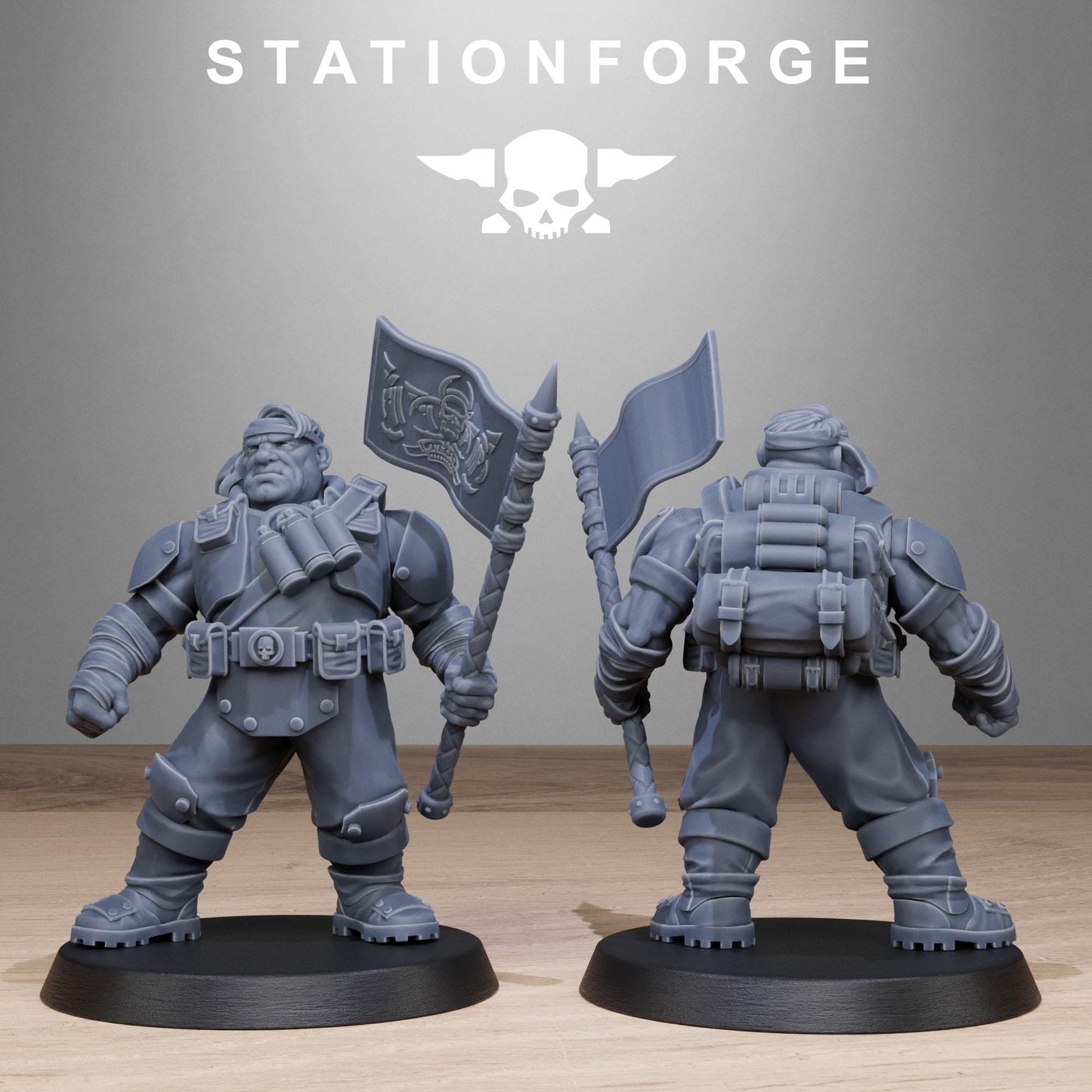 GrimGuard Jungle Fighter Mutants, Imperial Guard Proxy, Sci-Fi Wargames Miniatures by STATIONFORGE