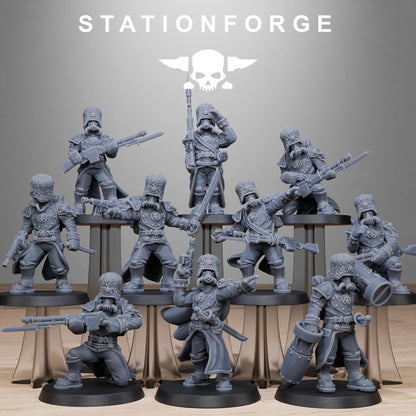 GrimGuard Royals, Imperial Firstborn Proxy, Sci-Fi Wargames Miniatures by STATIONFORGE