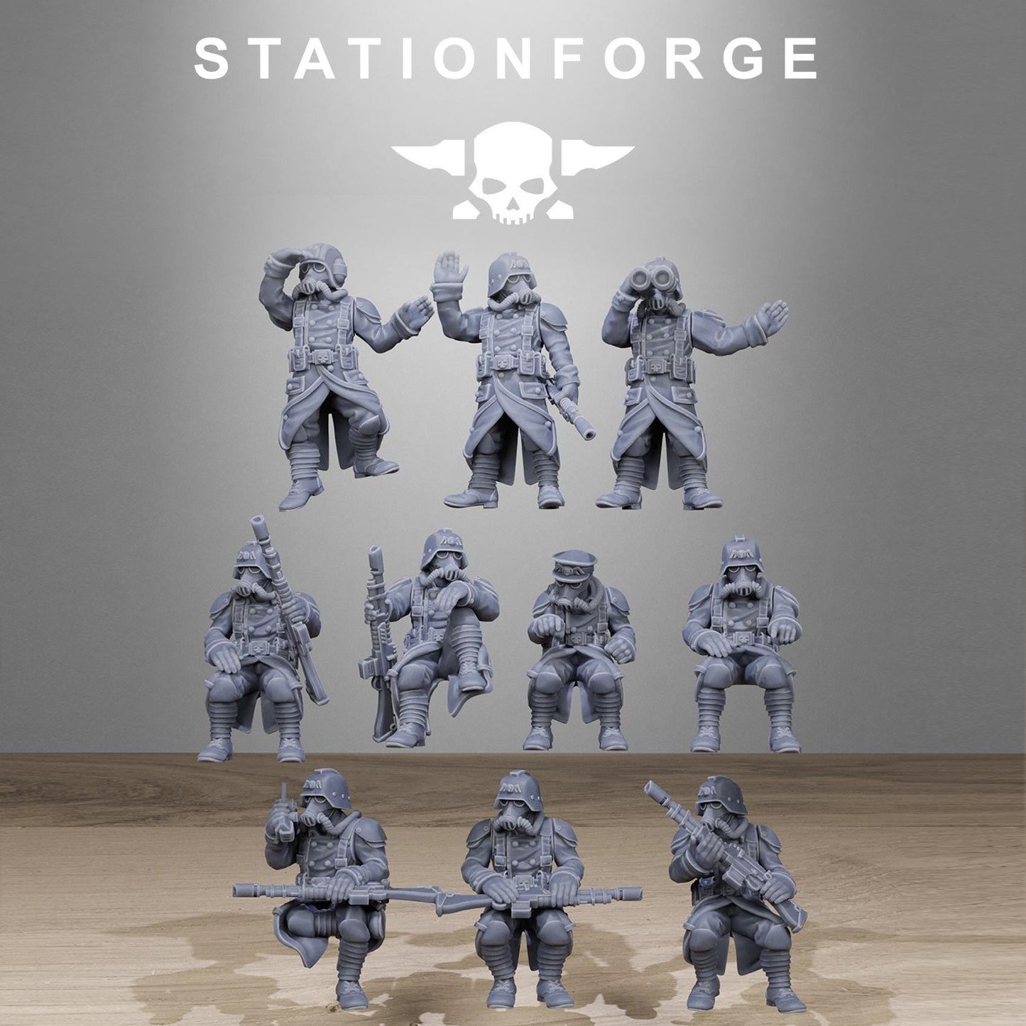 Grimguard Vulture Plane, Modular Sci-Fi Guardsmen Warplane by STATIONFORGE, Sci-fi Wargames Proxy, Imperial Guard Transport