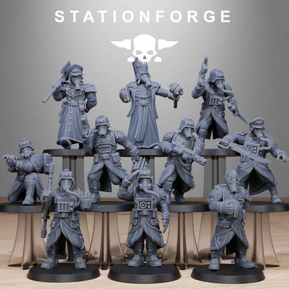 GrimGuard Vigils, Death Korps Proxy, Sci-Fi Wargames Miniatures by STATIONFORGE