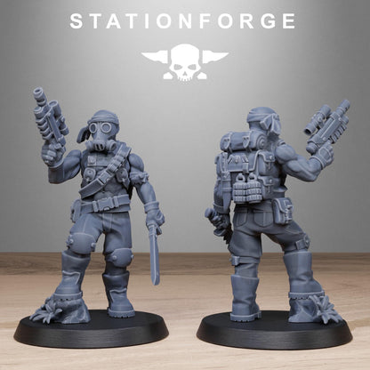 GrimGuard Jungle Fighters 2, Death Korps Proxy, Sci-Fi Wargames Miniatures by STATIONFORGE