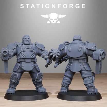 GrimGuard Armored Mutants, Imperial Guard Proxy, Sci-Fi Wargames Miniatures by STATIONFORGE