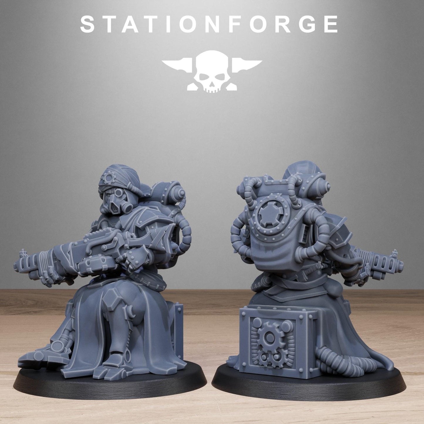 Scavenger Scorchers, Space Techno-bots, modular Sci-Fi warriors by STATIONFORGE, Sci-Fi Wargames Cyber-themed Grimdark miniatures